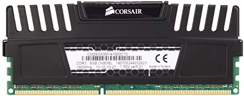 Corsair CMZ8GX3M1A1600C10 VENGEENCE 8GB DDR3 1600 MHz Memória da área de trabalho 1.5V