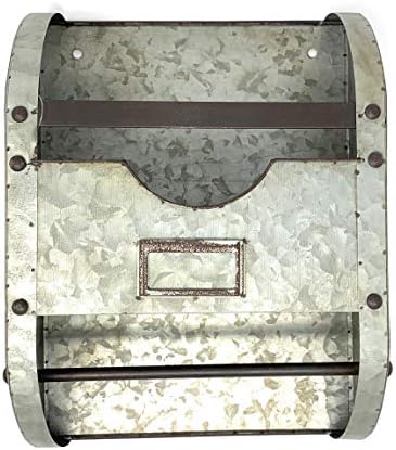 Placa de nome industrial banheiro caddy-galvanizado metal