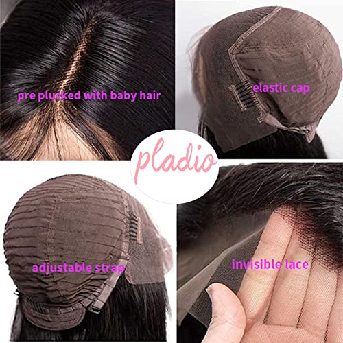 Pladio HD Lace Front Wigs Human Human Pré arrancou 13x4 HD Wig frontal de renda transparente com cabelo de