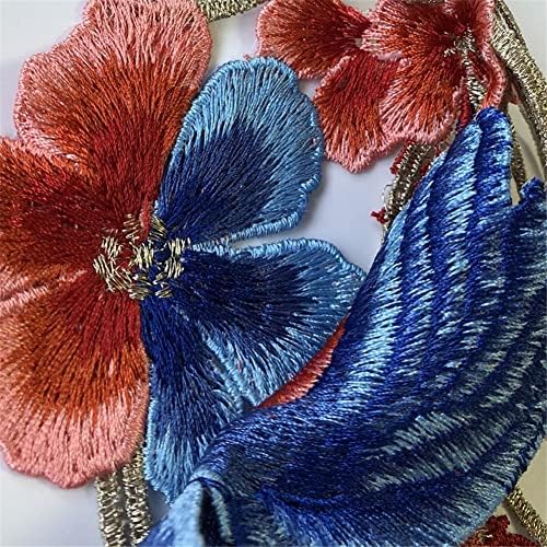 Ulrica Phoenix Patch costurar em distintivo bordado/patch bordado peony flor Applique Phoenix Bird Motif Aplique