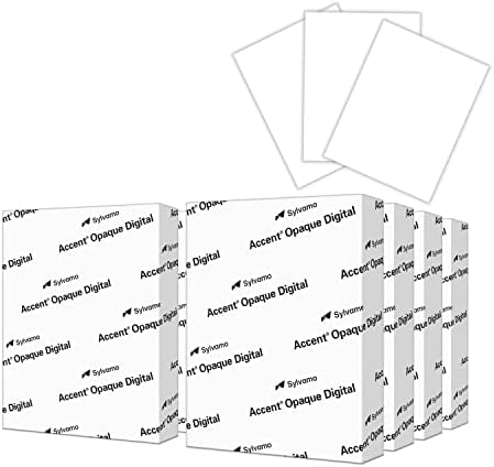 Accent Oppa Branco de 8,5 ”x 11” papel, 80lb, 216gsm - 2.000 folhas - cartolina pesada super suave,