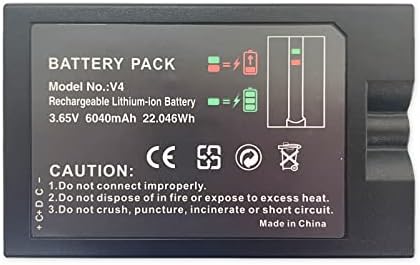 7xinBox 3.65V 6040mAh 1 Pacote recarregável de lítio V4 Substituição de bateria para câmera