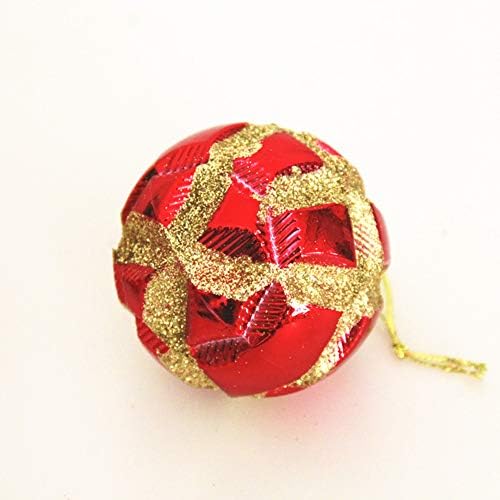 Koqwez33 24pcs 6 cm de Natal Bola de árvore de Natal, ornamentos de bola pendurada no Natal, Floco de neve