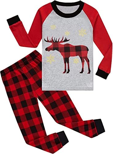 Pijama de Natal para meninos e meninos algodão para crianças para crianças férias de férias