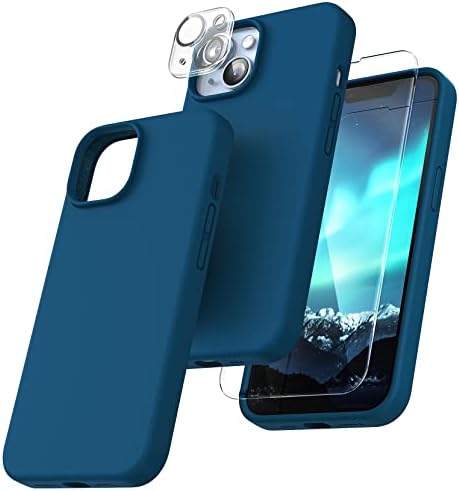 TOCOL 5 em 1 para iPhone 14 Case, com 2 protetor de tela de pacote + 2 protetor de lente de câmera de embalagem,
