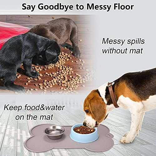 Tapete de cachorro, tapete de cachorro nwfhtd para alimentos e água gato de estimação grande pequeno silicone