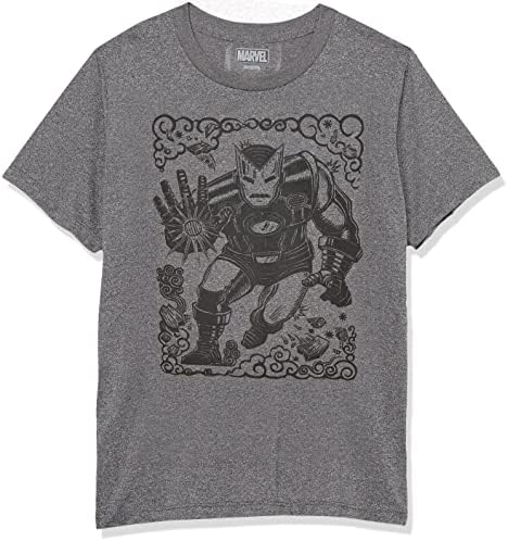 Camiseta de estêncil de Ironman da Marvel Kids