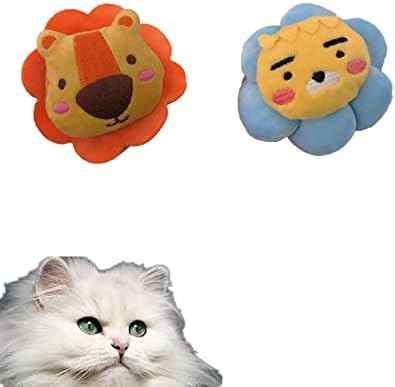 Ko Grupo Lion Catnip Banana - Definir 2pcs Brinquedos de produtos macios fofos para cachorrinho