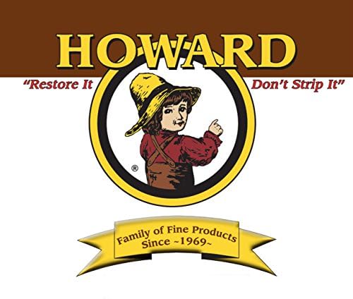 Howard Feed n Wax Wood & Condicionador Polishon, laranja, 16 fl oz, pacote de 2