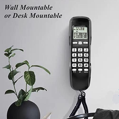Telefone montado na parede Mini portátil multi -funcional por telefone fixo com DTMF/FSK Sistema de