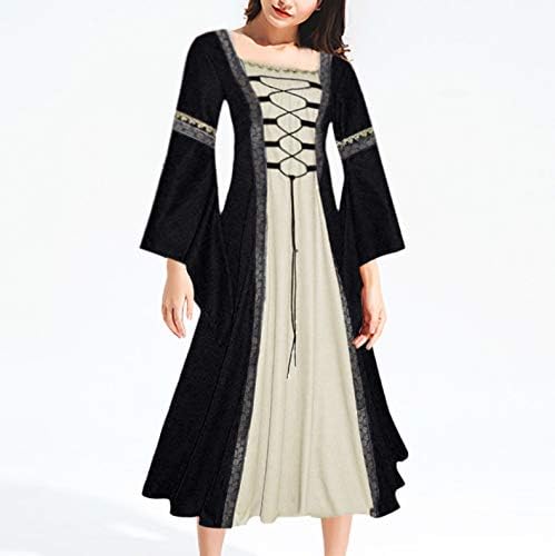 Vestidos medievais de gcvizuso para mulheres 2023 Lace Up Dress Vestido Renascença Sleeve Irish Over Dress Vittorian