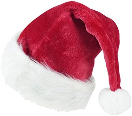 Uxzdx CuJux chapéu de natal pelúcia de adultos chapéu feliz Natal Papai Noel