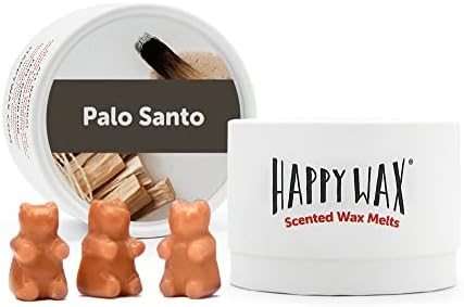 Happy Wax Palo Santo Soy Soy Sorter - Cera perfumada derreta infundida com óleos essenciais, perfeita para