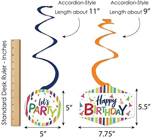 Grande ponto de felicidade alegre feliz aniversário - festa de aniversário pendurando decorações verticais
