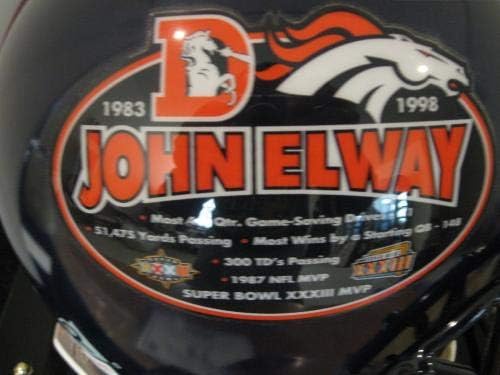 Denver Broncos Hof John Elway Aposentadoria Prolina Capacete Memórias Montadas - NFL Não assinado diversos