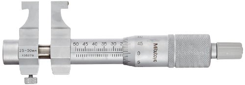 Mitutoyo 145-219 Vernier dentro do micrômetro, tipo de pinça, faixa de 250-275 mm, graduação de 0,01 mm, +/-