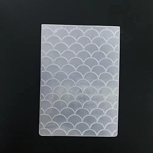 Wooyangfun 3d texurou a pasta de relevo de onda de água da sereia em escala para fazer cartões de plástico