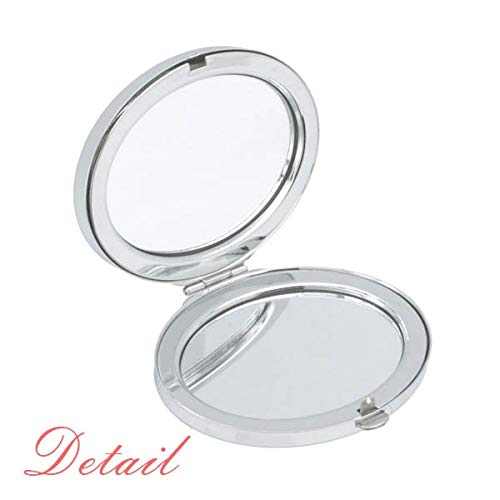 Red Cyprinóide Art Deco Gift Moda espelho portátil maquiagem manual de mão dupla lateral óculos