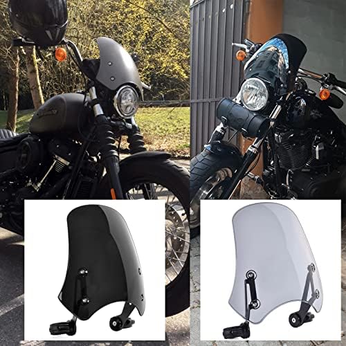 Tazgantax Motorcycle Plástico Windshield Windscreen Defletor de vento ajuste para o trem noturno do Universal
