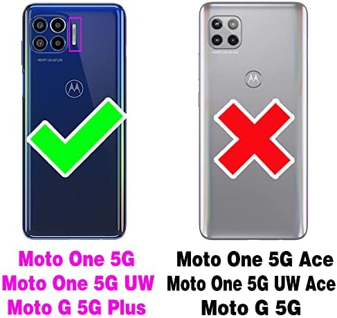 Caixa de telefone Asuwish para Moto One 5G/One5G UW/Moto G 5g Plus Casos de carteira com tela de vidro de