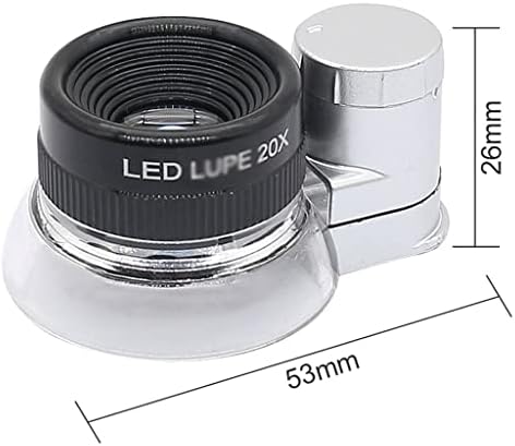Ligma iluminada da TREXD com lupa ajustável de vidro de inspeção de lentes de bolso de zoom de 20x