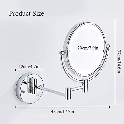Lianxiao - espelho de ampliação da vaidade, para o banheiro, espelho de maquiagem de montagem de parede