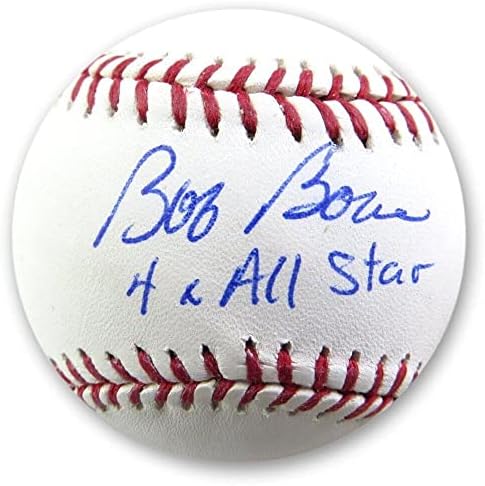 Bob Boone assinou o beisebol autografado California Angels 4x All -Star JSA AI97735 - Bolalls autografados