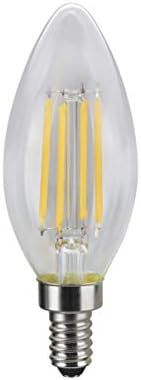Lâmpada vintage de LED de Lit-Path, Edison Light, B11 Candelabra, CRI90+, 5,5W 500 lúmen, Dimmable, 2700k, com