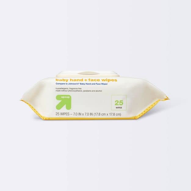 Up & Up Baby Hand & Face Unesded Wipes - 25 contagem