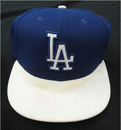 49 L.A. Dodgers Game Usado MLB Baseball Cap Hat Tamanho 7 1/4 Mostra Uso - Chapéus MLB usados ​​para