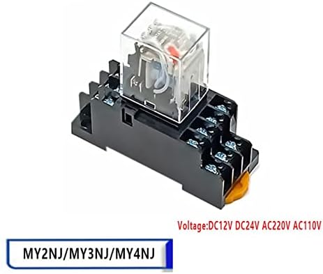 CZKE 1set Relé de potência Bobina Geral DPDT Micro mini -relé eletromagnético interruptor com base de soquete