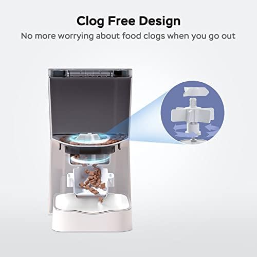 Alimentador de gato automático alimentador de gato cronometrado Pet Dry Food Dispenser com design sem