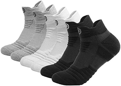 Maampu 6 pares de meias de corrida/meias de almofada de caminhada, meias atléticas respiráveis ​​meias