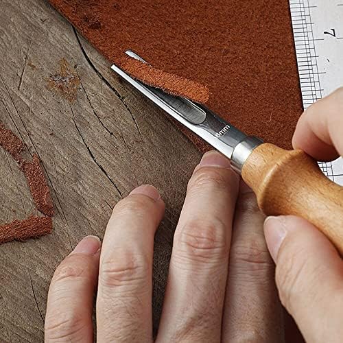 3 tamanho a4mm a6mm a8mm de couro prático borda artesanal chanfrada faca faca diy cortando ferramenta