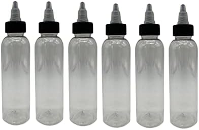 Fazendas naturais 4 oz Cosmo BPA BPA Garrafas grátis - 6 Pacote de recipientes reabastecíveis vazios - Óleos