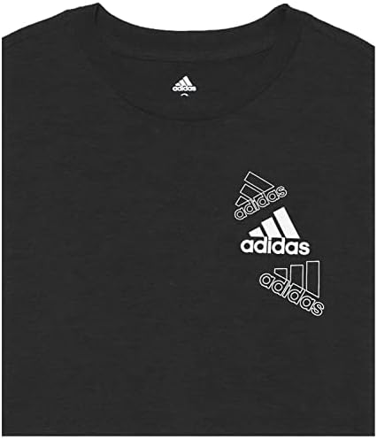 T-shirt de logotipo de algodão de manga comprida dos meninos da Adidas Boys