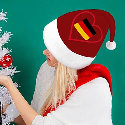 Eu amo a Alemanha Coração Vermelho Capéu de Natal Hat do Papai Noel Hats de Natal Funny Hats Hats para Mulheres/Homens