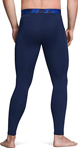 TSLA 1 ou 2 embalam calças de compressão térmica masculina, perneiras esportivas atléticas e