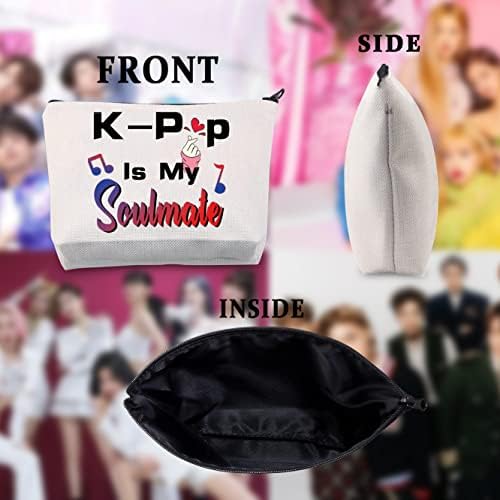 CMNIM K-pop Merchandise K-pop Sacos de presente K-pop é minha bolsa de maquiagem de alma gêmea Presente do
