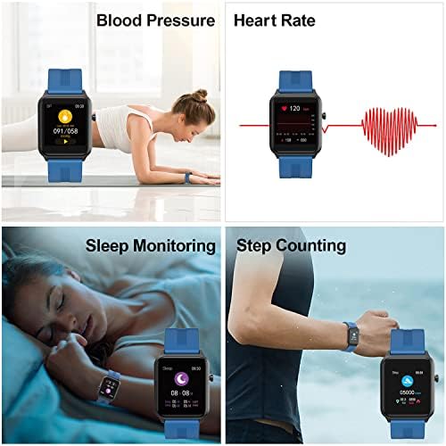 Relógio inteligente, Kingstar 1.4''''full Touch Fitness Tracker com pressão arterial da frequência cardíaca e notificação