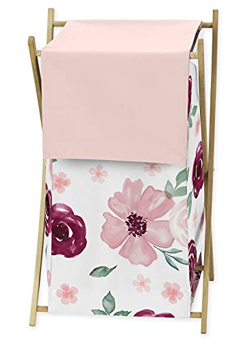 Doce JoJo Designa Borgonha aquarela Floral Baby Roupas Roupa de Roupa de Roupa - Blush Pink, Maroon, Vinho,