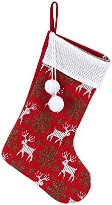Messiyo Natal Papai Noel Sabock Red Felts pendurados saco de natal lareira pendurada Santa Socks Plush