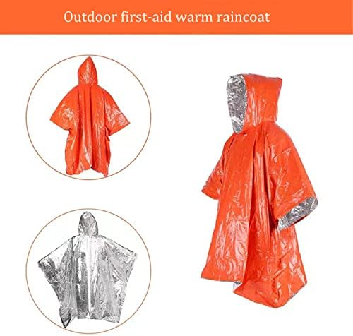Poncho de chuva com cobertura WLGD, cobertor de sobrevivência, resistente ao tempo leve resistente à