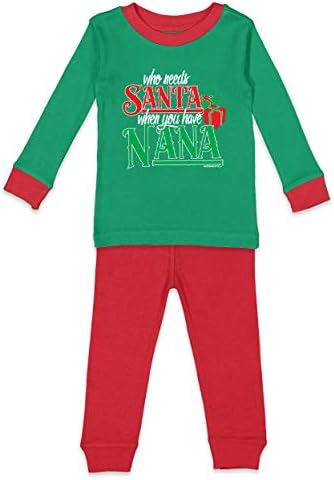 Quem precisa do Papai Noel quando você tem Nana - Conjunto de camisa e calça de crianças de Natal