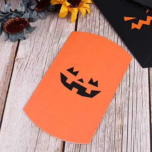 Nuobesty Box Pumpkin Bat Treat Carton Delicado ou Presente Favorias de Halloween Sacos de Artesanato
