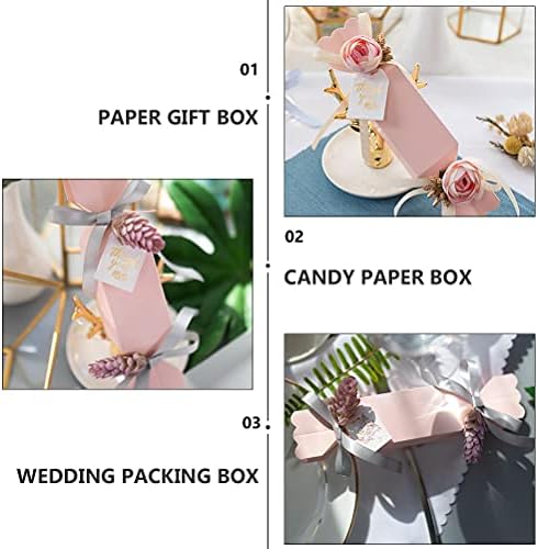 Partykindom 10pcs Caixa de favor de favor da caixa de doces para casas para casamentos aniversário