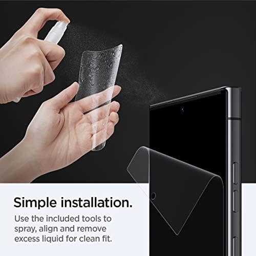 Protetor de tela Spigen Neoflex projetado para Galaxy S23 Ultra [2 pacote] - Friendly Case Friendly