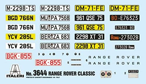 Italeri 3644s Land 1:24 Range Rover Classic, réplica fiel, fabricação de modelos, artesanato, hobbies,