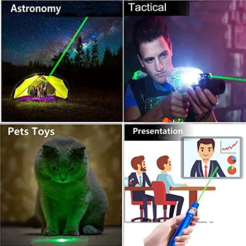 Jhoson laser ponteiro lazer: feixe de laser verde, lanterna tática mais brilhante para astronomia, acampamento,