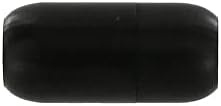 ERO B8935 6mm, fecho de pulseira magnética, PVD preto fosco, aço inoxidável